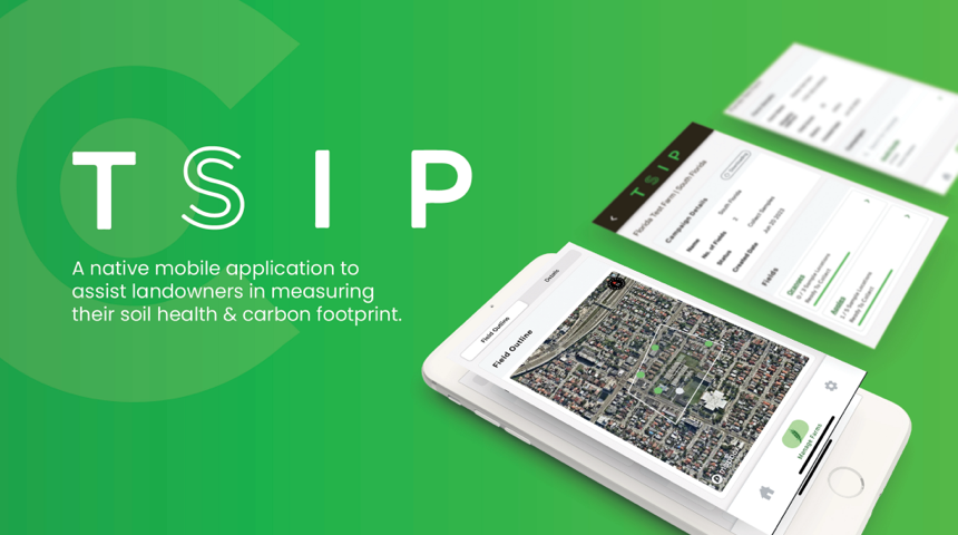 TSIP mobile app soil sampling interface